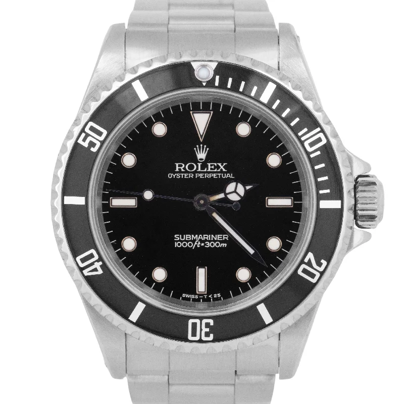 Classic Watches For Corporate Wear-Classic Gold Bangles For Engagement Gifts-Rolex Submariner No-Date Stainless Steel Black 40mm Automatic Watch 14060 BOX