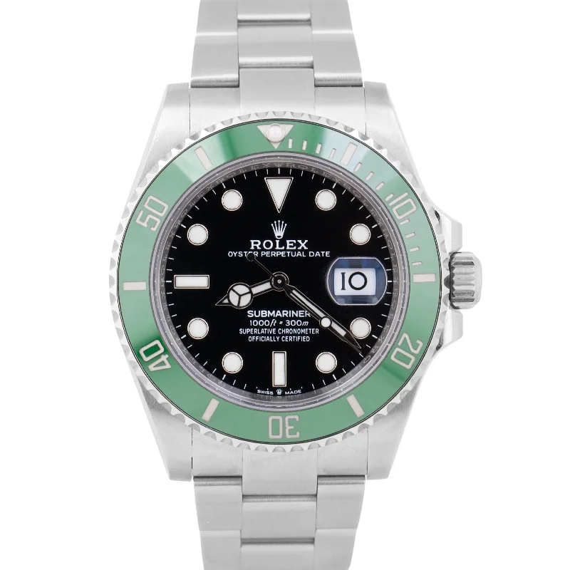 High-End Watch Brands For Men-Personalized Custom Bangles For Special Occasions-MINT 2023 PAPERS Rolex Submariner 41 Date GREEN KERMIT Steel 41mm 126610 LV BOX