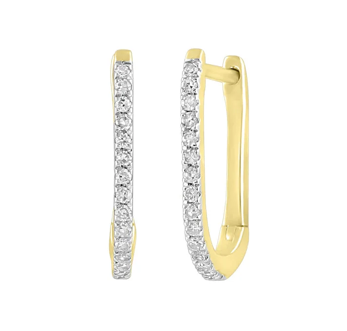 Trendy Gemstone Bangles For Wedding Day-Unique Statement Earrings For Fashion-Diamond Hoop Earring (14K)