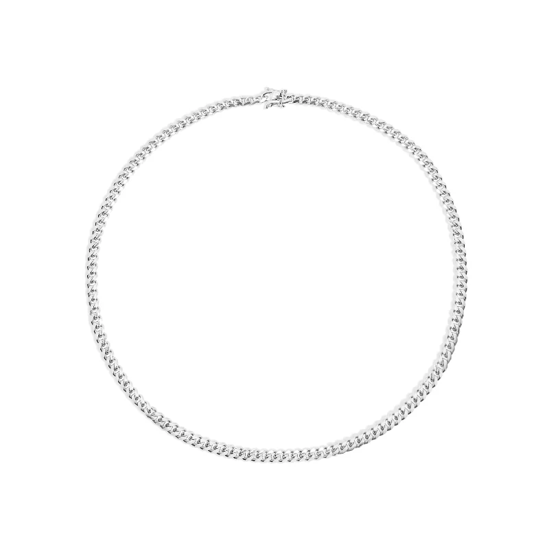 Sparkling Wedding Bangles With Custom Details-Long Chain Necklace For Fashionable Look-THE SILVER CUBAN LINK NECKLACE