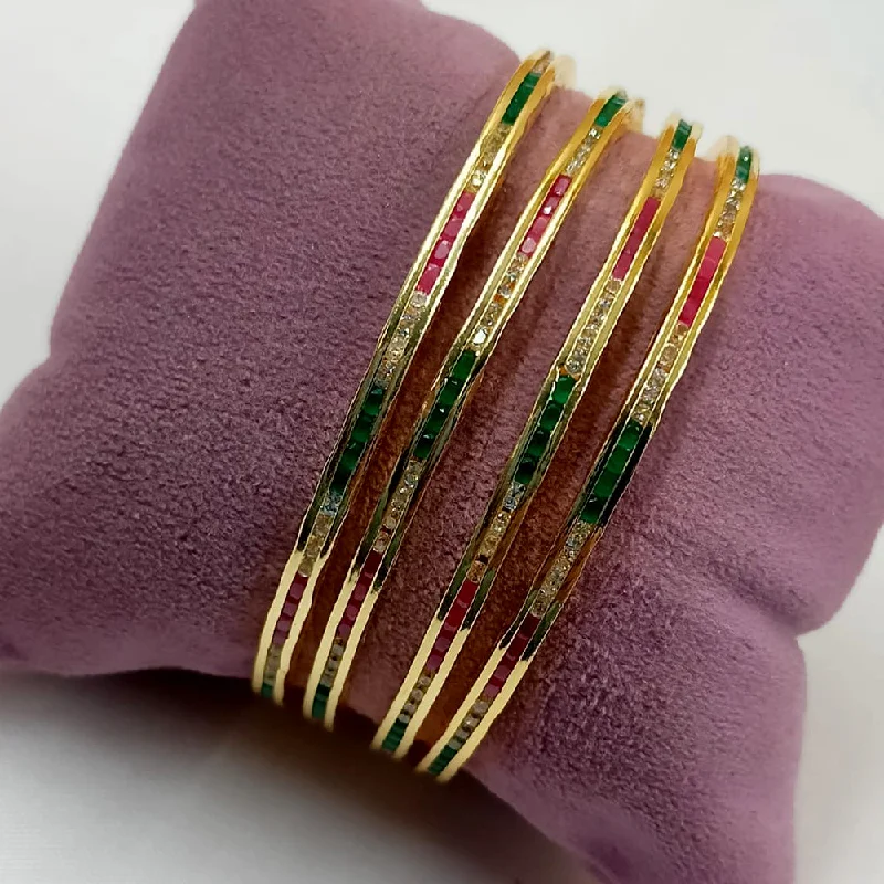 Elegant Stacking Bangles For Fashionable Brides-Padmawati Bangles Gold Plated  Bangles Set