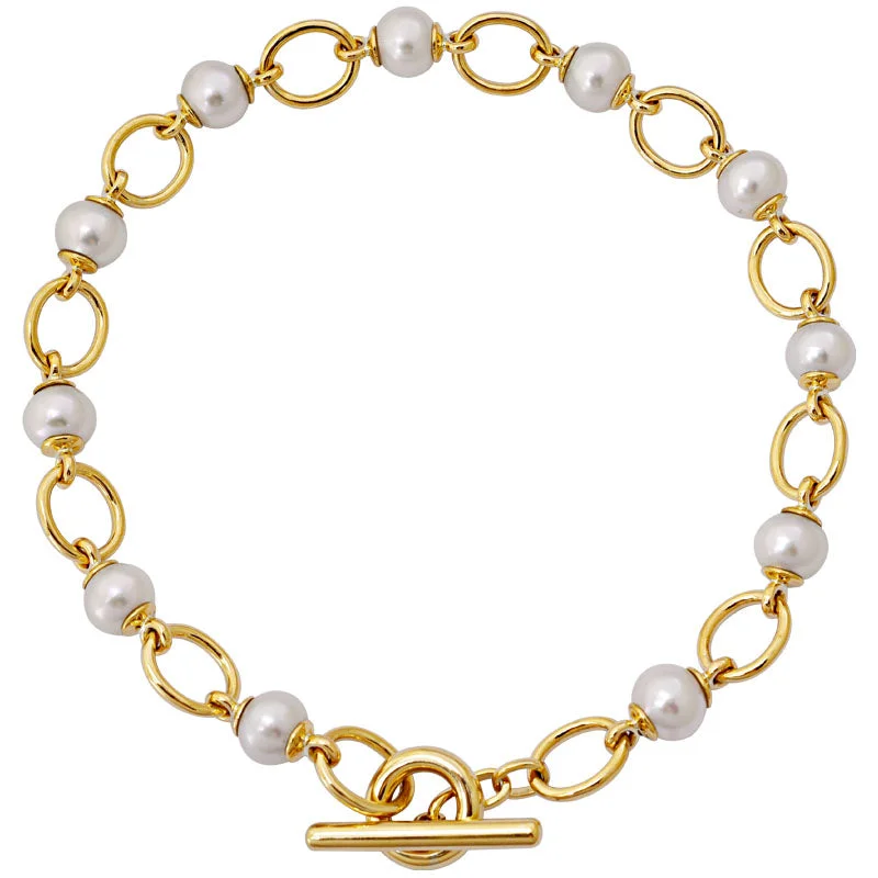 Classic Wedding Bangles For Engagement Gifts-Long Beaded Necklace For Fashion Week-Toggle Necklace- South Sea Pearl