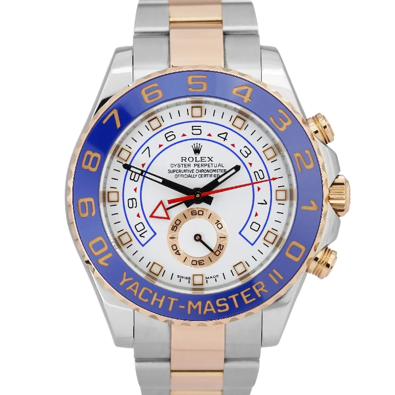 Women’s Elegant Watches For Daily Wear-Sparkling Gold Wedding Bangles For Special Moments-MINT Men's Rolex Yacht-Master II 44mm BLUE HANDS 18K Rose Gold Steel 116681