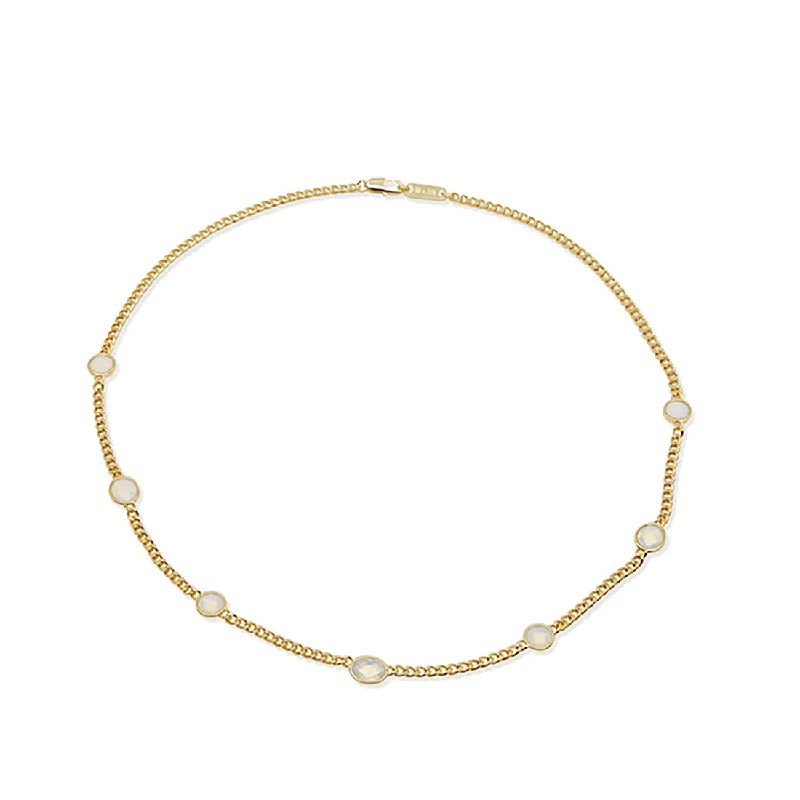 Elegant Wedding Bangles With Custom Engagement Stones-Simple Gold Necklace For Day-to-Day Style-THE RUTH GOLD OPAL NECKLACE (ALEXANDER ROTH X THE M JEWELERS)