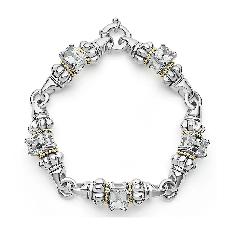 Delicate Diamond Bracelets-Classic Wedding Bangles With Gemstones For Special Occasions-Classic White Topaz Bracelet