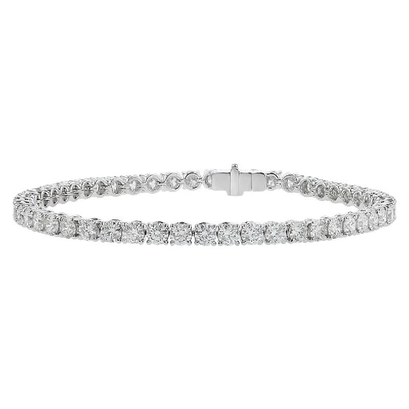 Cool Beaded Bracelets For Men-Sparkling Custom Wedding Bangles For Fashion Brides-Classic Diamond Line Tennis Bracelet