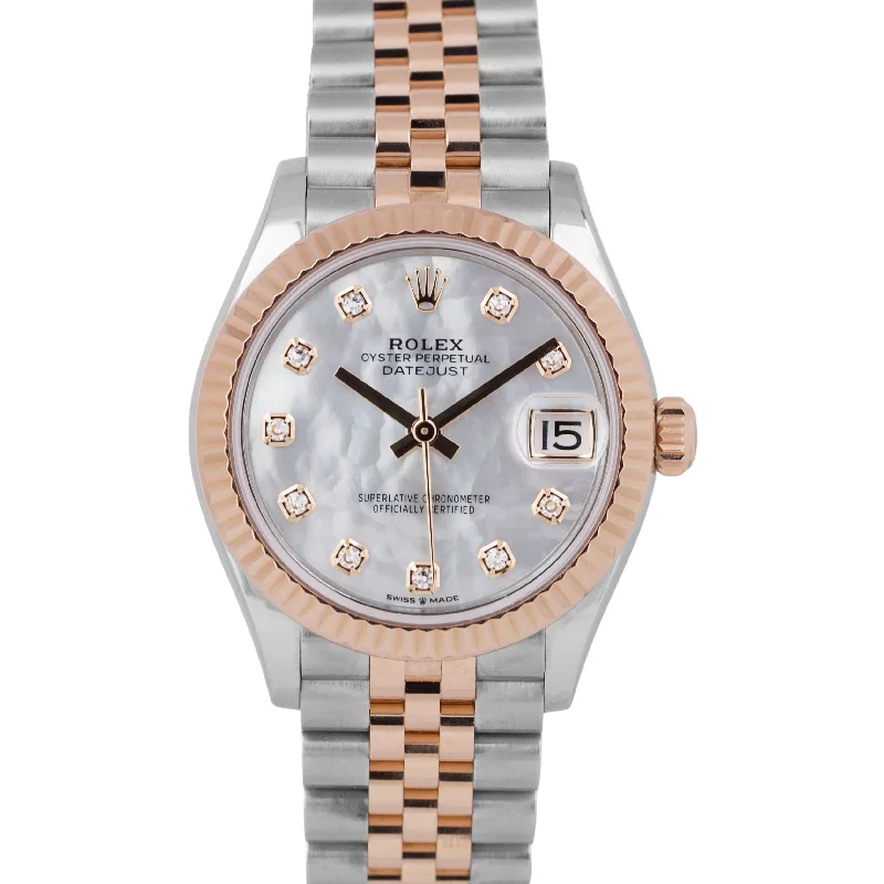 Fashion Watches For Women With Crystal Faces-Simple Wedding Bangles For Bridesmaids Jewelry-MINT 2024 PAPERS Rolex DateJust 31mm MOP DIAMOND Jubilee 18K Gold 278271 BOX